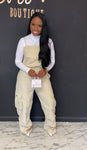 Cargo Jumpsuit Set KHAKI