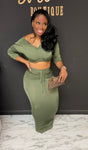 Body 2pc Skirt Set OLIVE