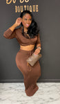 Body 2pc Skirt Set BROWN