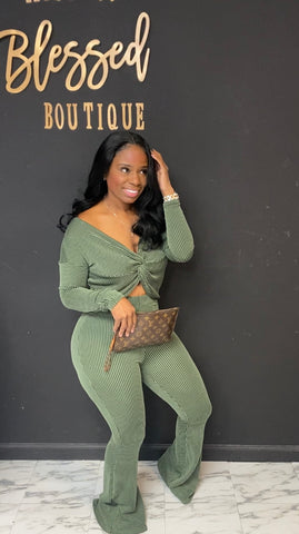 Keisha 2pc Set OLIVE